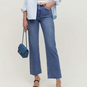 Mariah Cut Off Waistband Straight Jeans Size 29